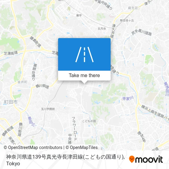 神奈川県道139号真光寺長津田線(こどもの国通り) map