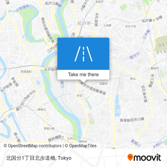 北国分1丁目北歩道橋 map