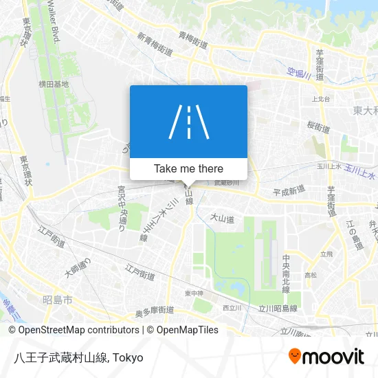 Hachioji Musashimurayama Line map
