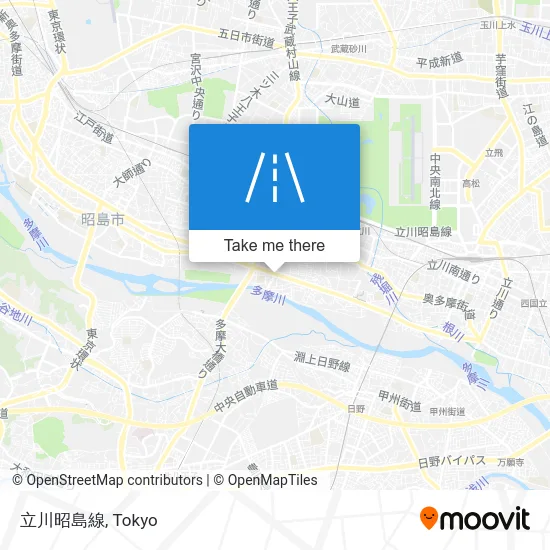 Tachikawa Akishima Line map
