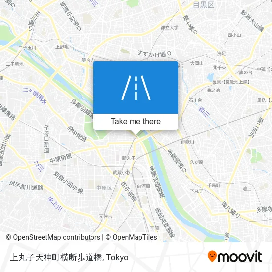 上丸子天神町横断歩道橋 map