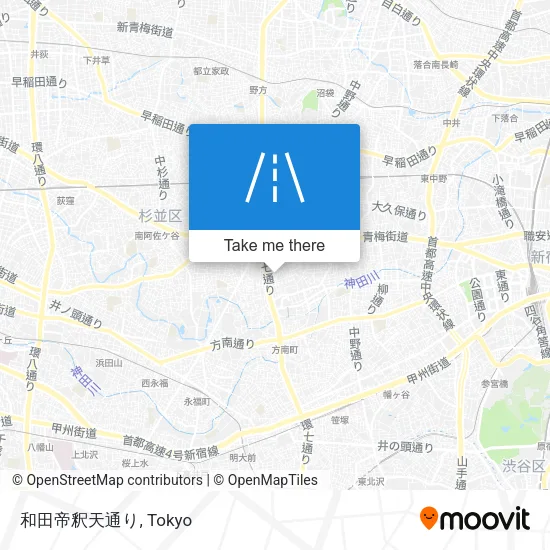 和田帝釈天通り map