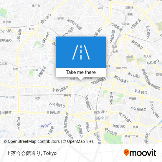 上落合会館通り map