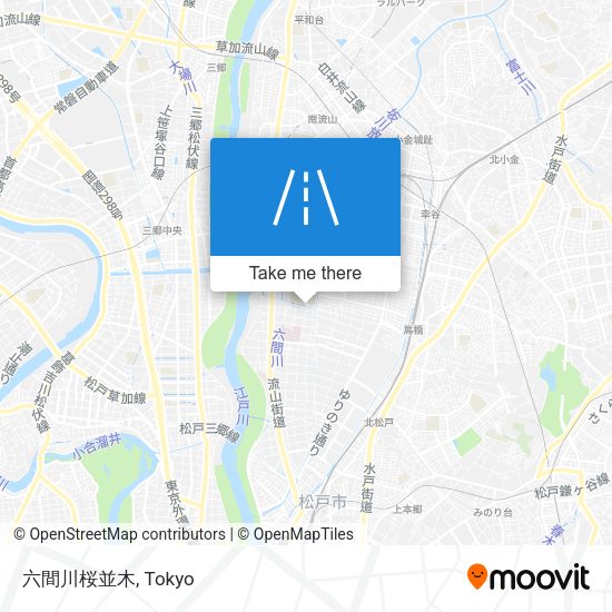 六間川桜並木 map