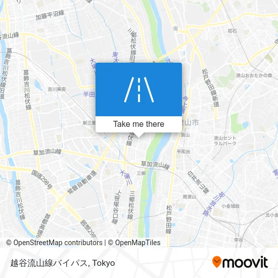 越谷流山線バイパス map