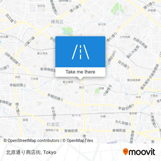 北原通り商店街 map