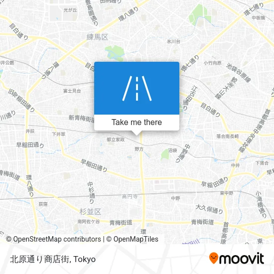 北原通り商店街 map