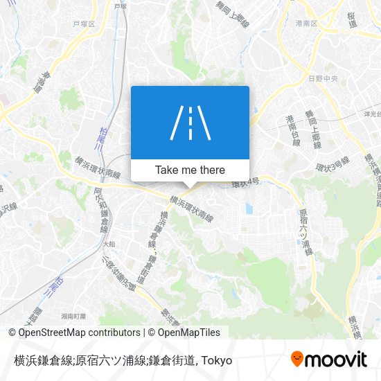 横浜鎌倉線;原宿六ツ浦線;鎌倉街道 map