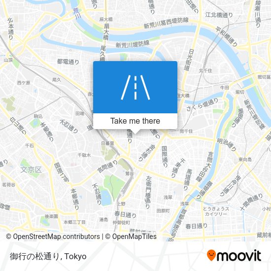 御行の松通り map