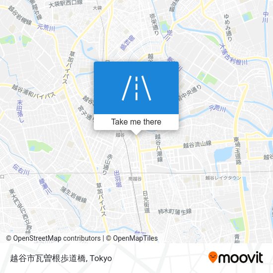 越谷市瓦曽根歩道橋 map