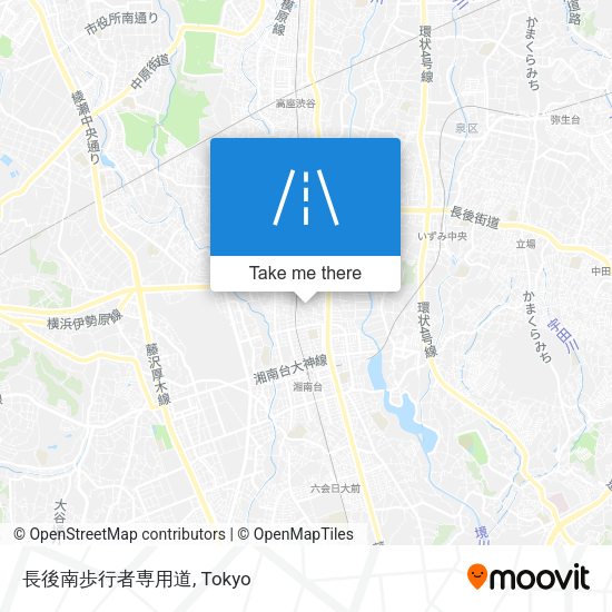 長後南歩行者専用道 map
