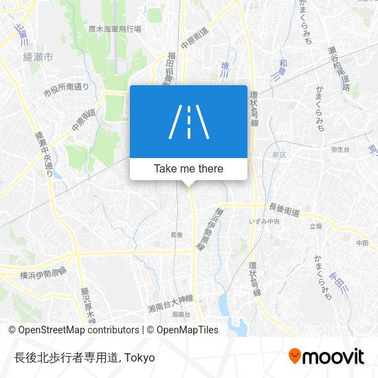 長後北歩行者専用道 map