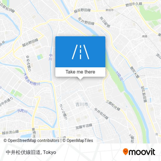 中井松伏線旧道 map