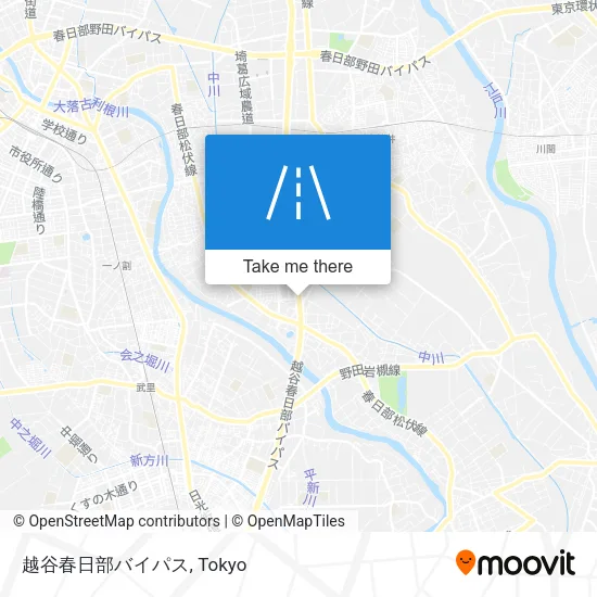 越谷春日部バイパス map