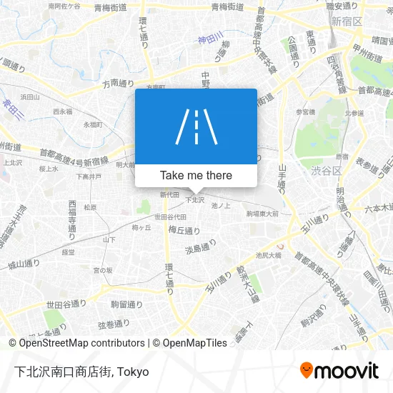 下北沢南口商店街 map