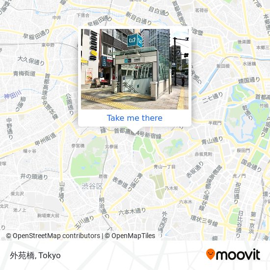 How To Get To 外苑橋 In 渋谷区 By Metro Or Bus