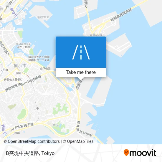 B突堤中央道路 map