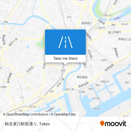 鶴見東口駅前通り map