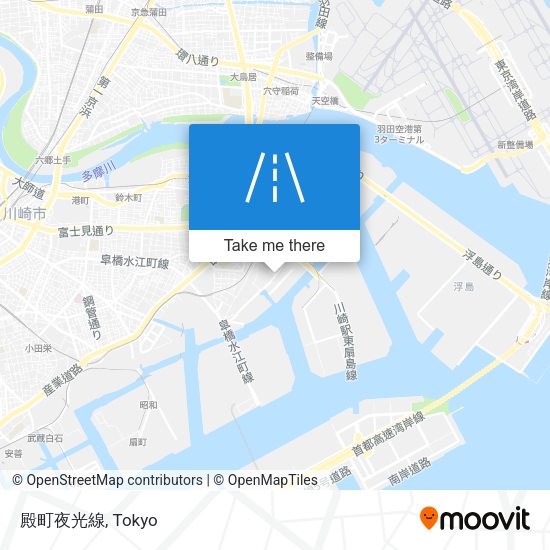 殿町夜光線 map