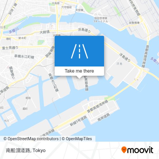 南船溜道路 map