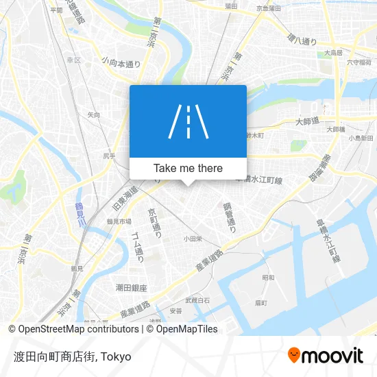 渡田向町商店街 map