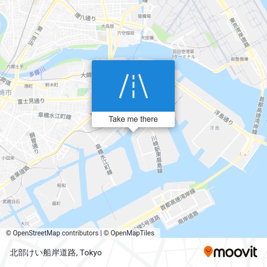 北部けい船岸道路 map