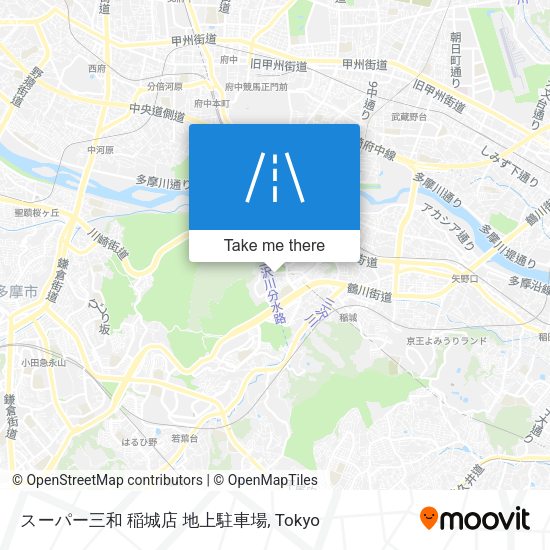 スーパー三和 稲城店 地上駐車場 map