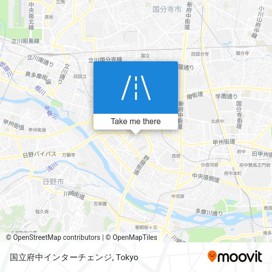 国立府中インターチェンジ map