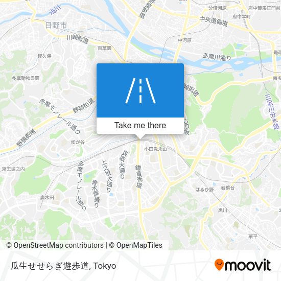瓜生せせらぎ遊歩道 map