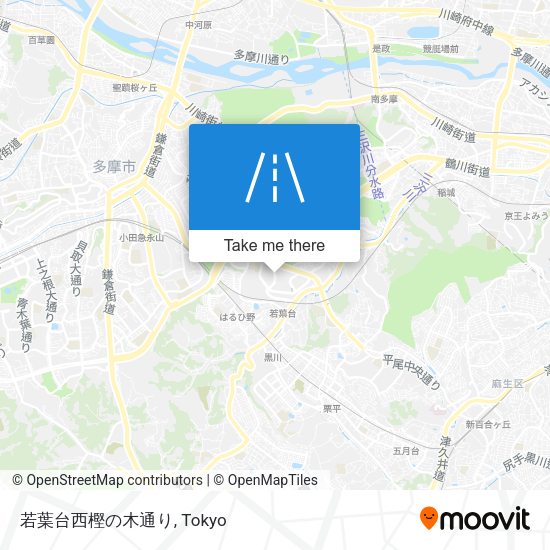 若葉台西樫の木通り map