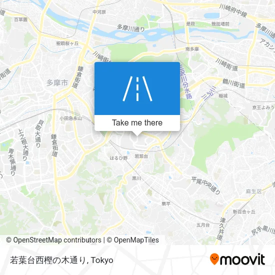 若葉台西樫の木通り map