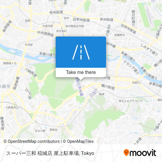 スーパー三和 稲城店 屋上駐車場 map