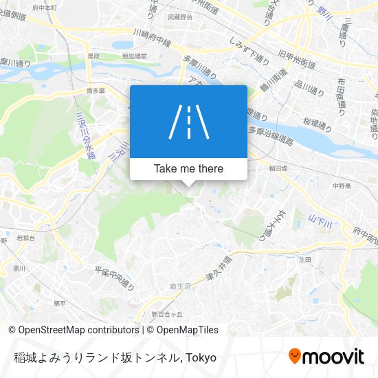 稲城よみうりランド坂トンネル map