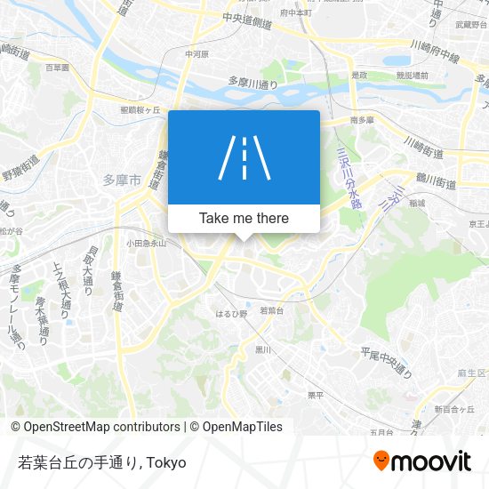 若葉台丘の手通り map