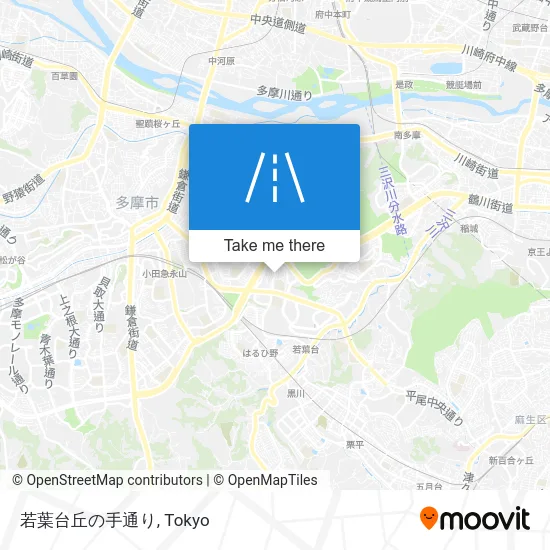 若葉台丘の手通り map