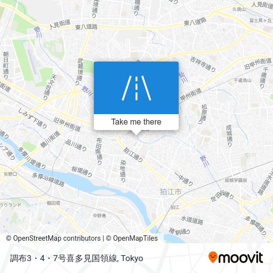 調布3・4・7号喜多見国領線 map