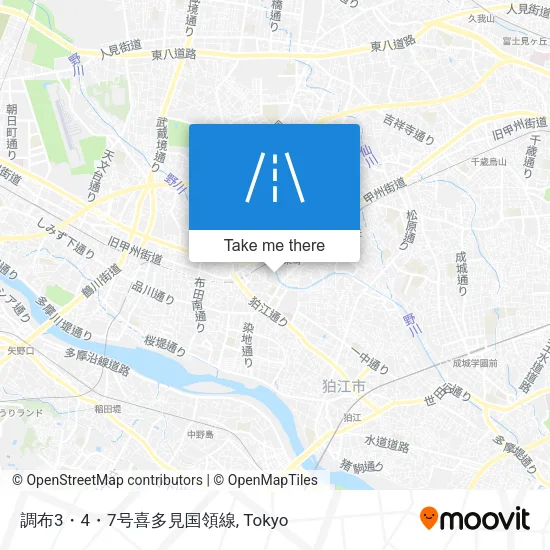 調布3・4・7号喜多見国領線 map