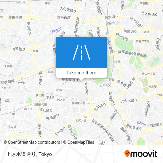 上原水道通り map
