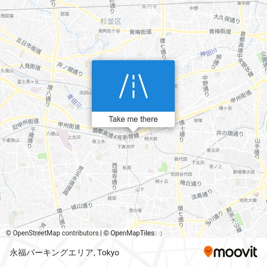 永福パーキングエリア map