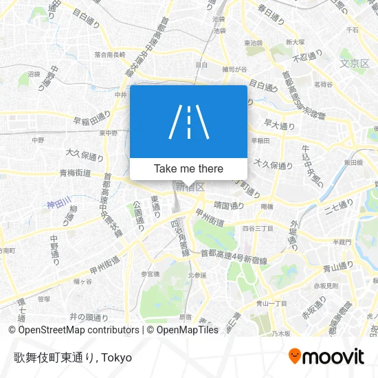 歌舞伎町東通り map