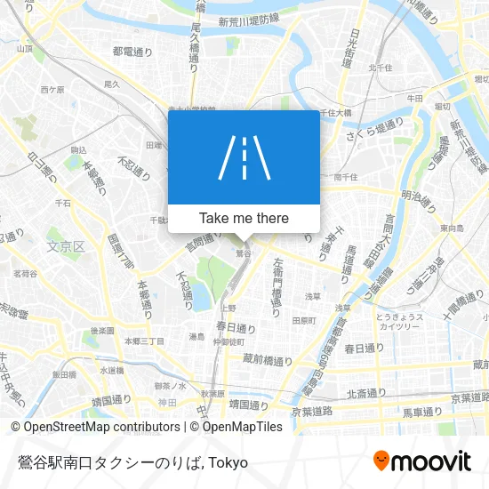 鶯谷駅南口タクシーのりば map