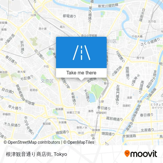 根津観音通り商店街 map