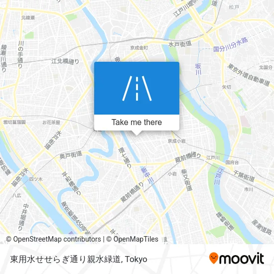 東用水せせらぎ通り親水緑道 map