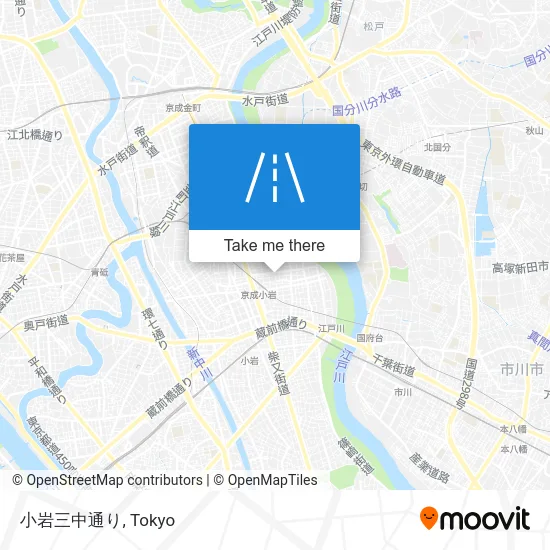 小岩三中通り map