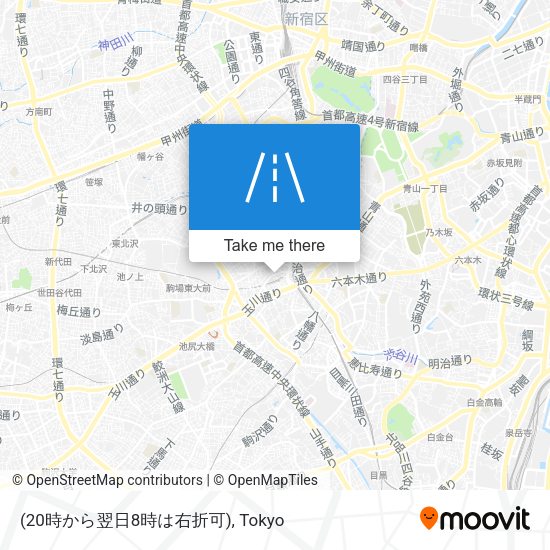 (20時から翌日8時は右折可) map