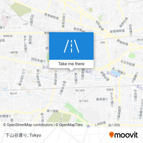 下山谷通り map