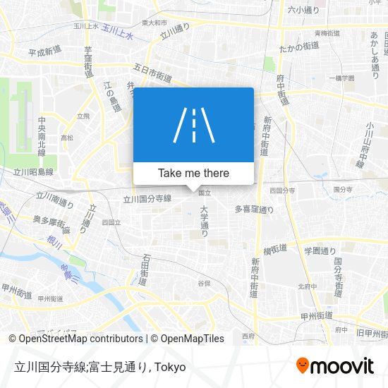 立川国分寺線;富士見通り map