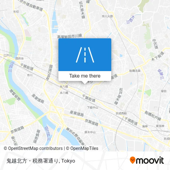 鬼越北方・税務署通り map