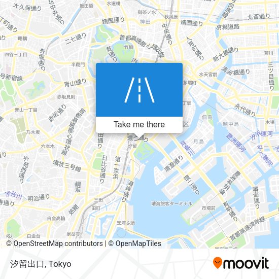 汐留出口 map