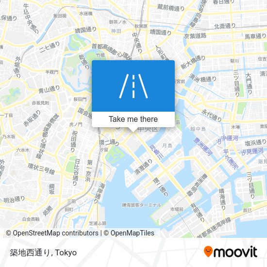築地西通り map